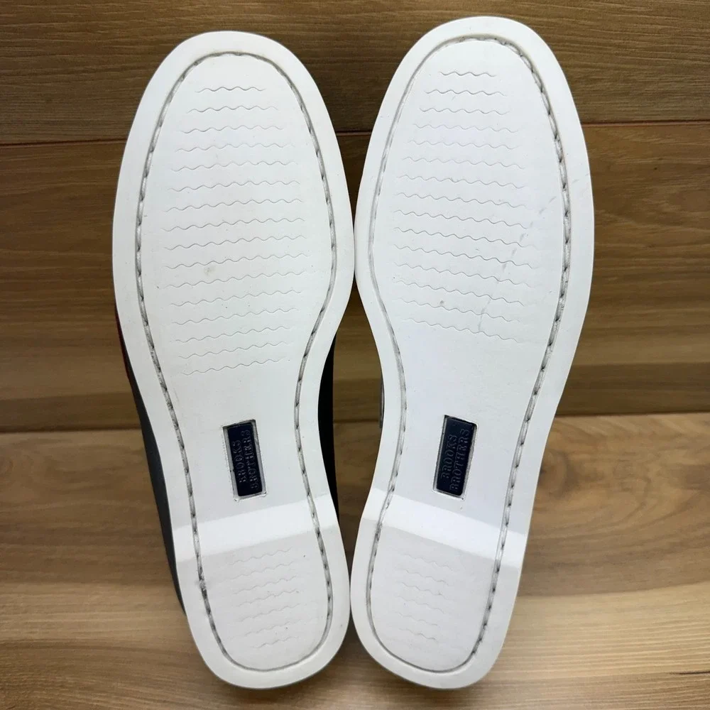 Brooks Brothers Boat Loafers Womens 9 M American Patriotic Navy Red White 5229